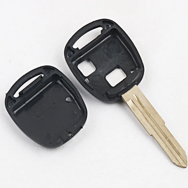 DAKATU 2 кнопки дистанционного ключа автомобиля оболочки Fob чехол для TOYOTA YARIS CAMRY RAV4 Corolla Prado Uncut TOY41 шток с логотипом