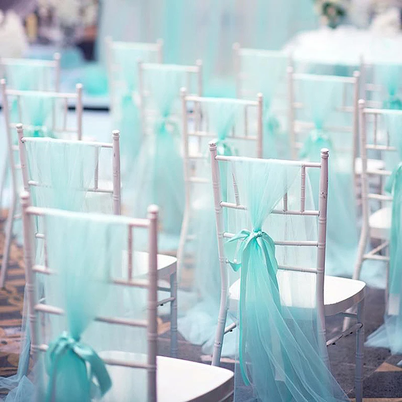 

1.5m*1.5m High Wedding Tulle Birthday Party Decoration Banquet Decorated With Green Blue Red White Gauze Curtain Girl Decor