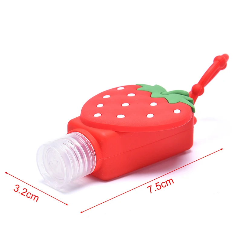 1Pc 30ml Portable Mini Empty Bottle Traveling Refillable Bottle Silicone Protective Cover Hand Sanitizer Bottle