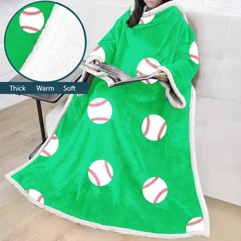 

Winter Warm Long Sleeve Blanket Sherpa Fleece Blanket for Girls 3D Print Basketball Sport Theme Boys Colorful Custom Blanket