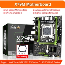 JINGSHA X79 M3 motherboard LGA2011 ATX USB3.0 SATA3 PCI-E NVME M.2 SSD support REG ECC memory and Xeon E5 processor