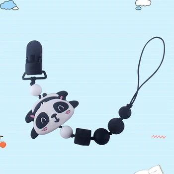 

2020 New Cute Cartoon Silicone Baby Pacifier Chain Teether Molar Baby Anti-off Infant Toddler Baby Feeding