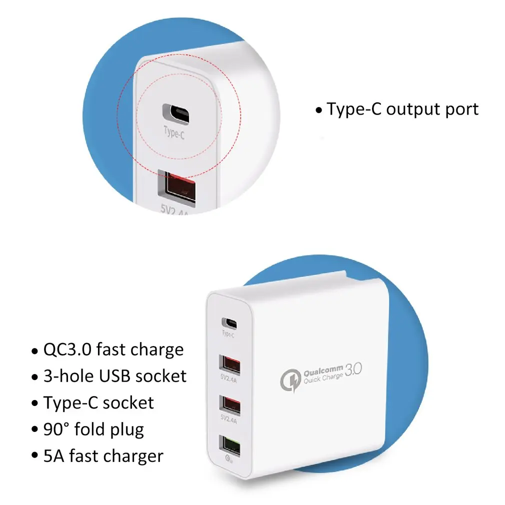 Multi Fast USB Charger Charge Multiple 4 USB Phone Charging Station Universal USB HUB Smart Charger