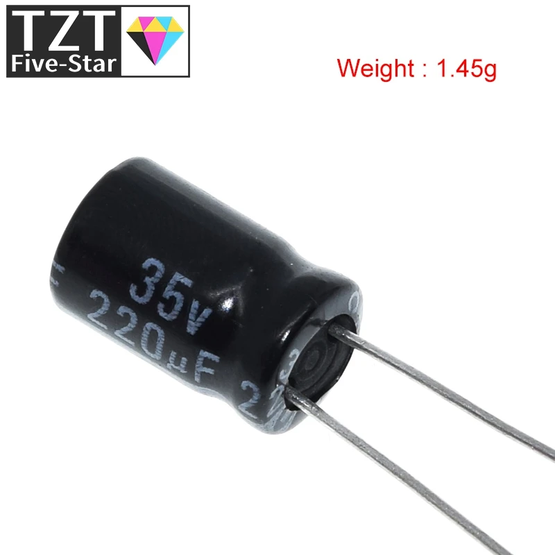 10/30PCS Hochwertiger 35V 220UF 8*12mm 220UF 35V 8*12 Elektrolytkondensator – Detail 2