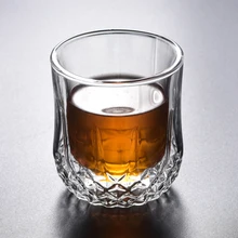 Стеклянная чашка с двойными стенками, стакан для виски, пивная чашка, прозрачный стакан для вина, бар, пивной чай, чашки для дома, кухни, стеклянная посуда для напитков