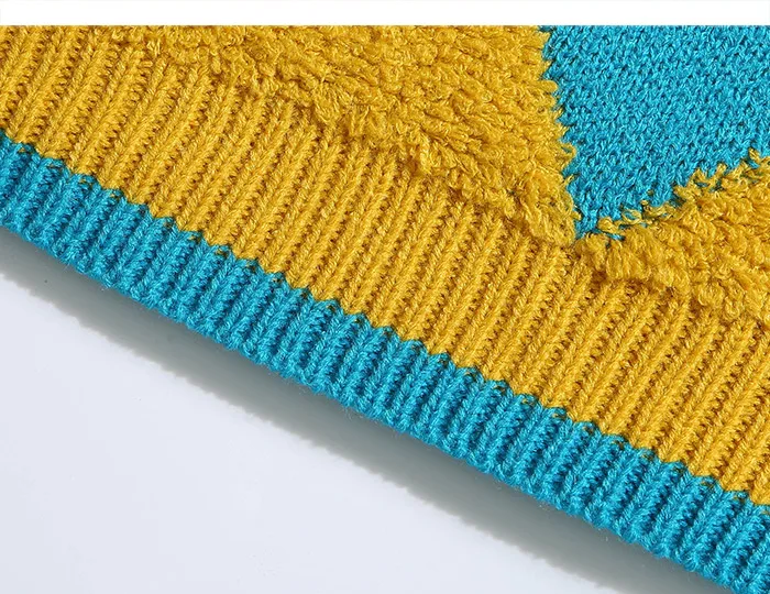 Aelfric Eden хип хоп Argyle Knittwear мужские свитера Harajuku топы оверсайз осенние модные мужские пуловеры Повседневная Уличная одежда