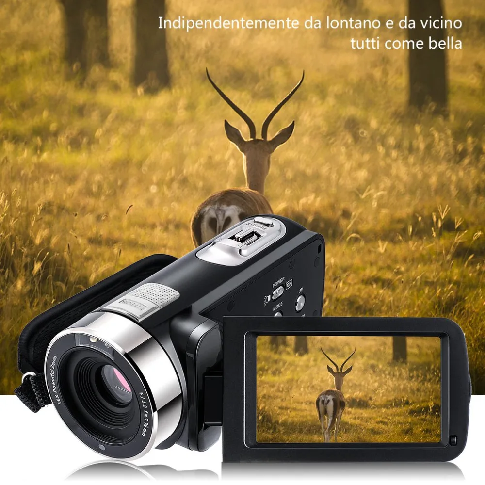 5,0 м HD CMOS сенсор 3,0 дюймов TFT вспышка цифровая камера 24,0 МП FHD ЖК-экран вращения цифровая камера с 16X цифровым зумом