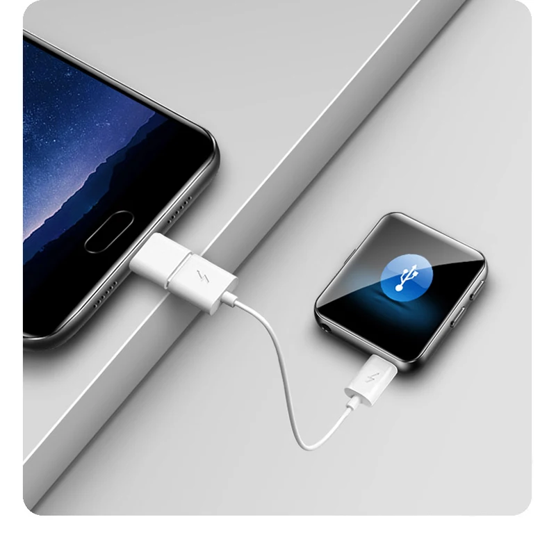 Крутой Клип MP3-плеер Bluetooth с 1," сенсорным экраном MP3 музыкальный плеер Портативный hifi металлический аудио плеер с FM для бега