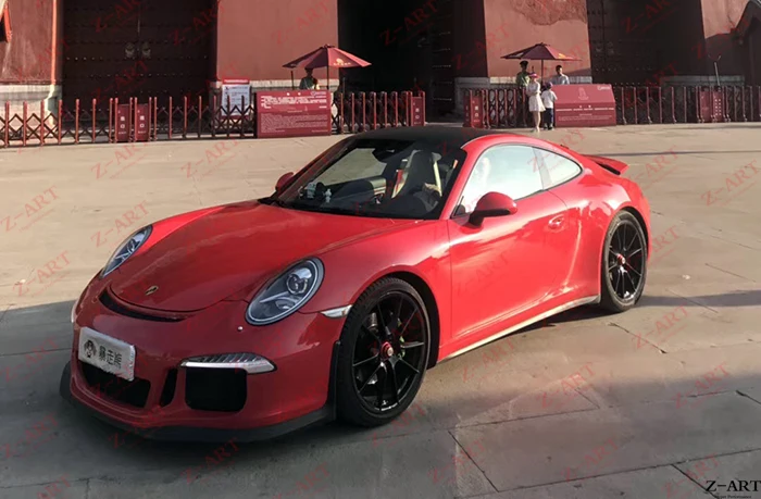 2012- Z-ART для Porsche 911 подтяжку лица передний бампер для 911 GT3 передний бампер для Porsche 991 GT3 обвес для Porsche 991,1