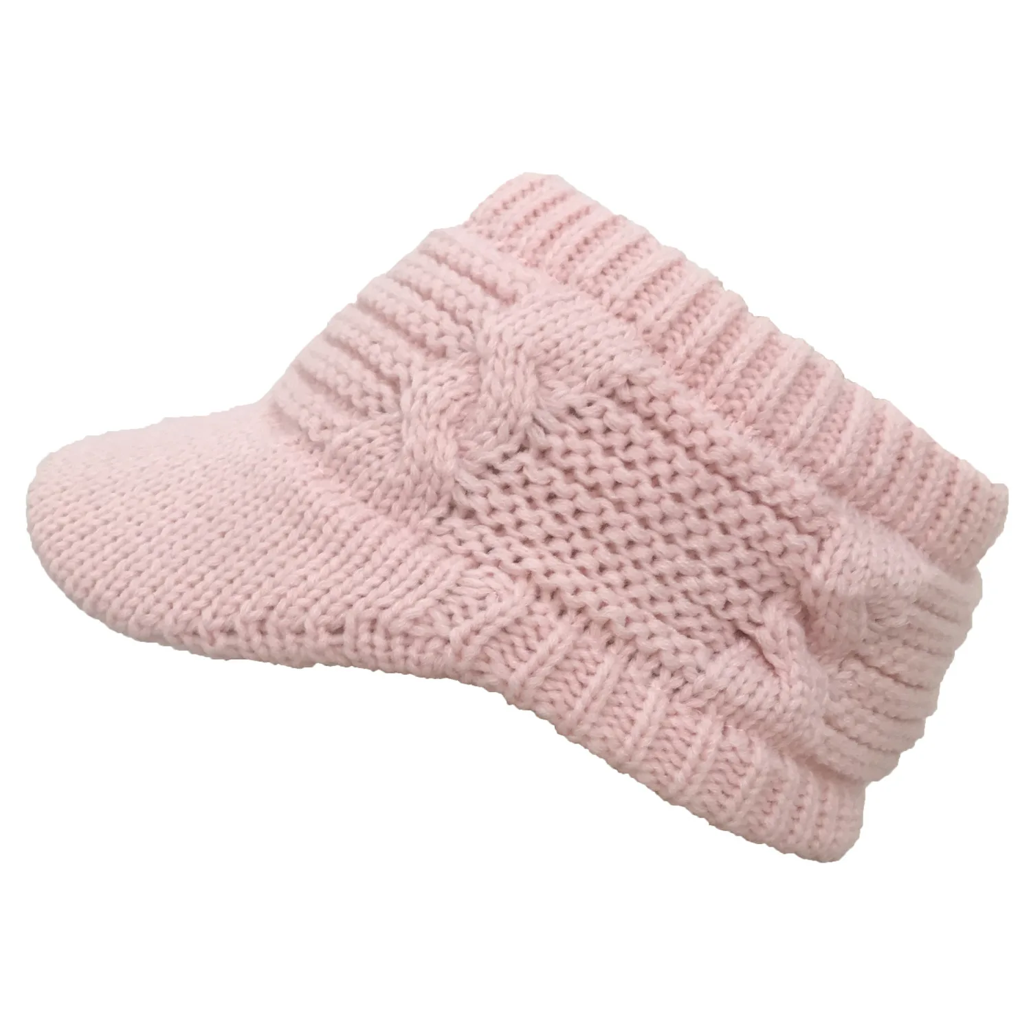 pink Женская, для девушек, конский хвост, бейсболка, зимняя, теплая, шерстяная, вязанная шапка, пустой верх, эластичная шапочка, s, модная, уличная, лыжная шапочка, вязаная шапка - Цвет: pink