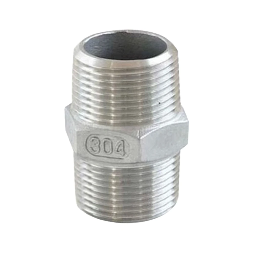 

Water Connector Adapter Pipe Fitting Replacement Male Mini Parts Thread Hex Nipple Durable Accessories Stainless Steel