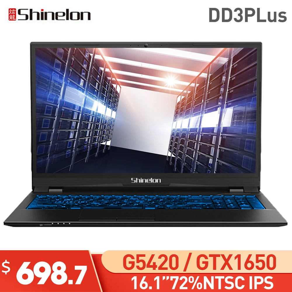 Shinelon notebook DD3Plus 16.1 inch portable gaming laptop（Intel
i5-9400 GTX1650 8G 512G 72% NTSC