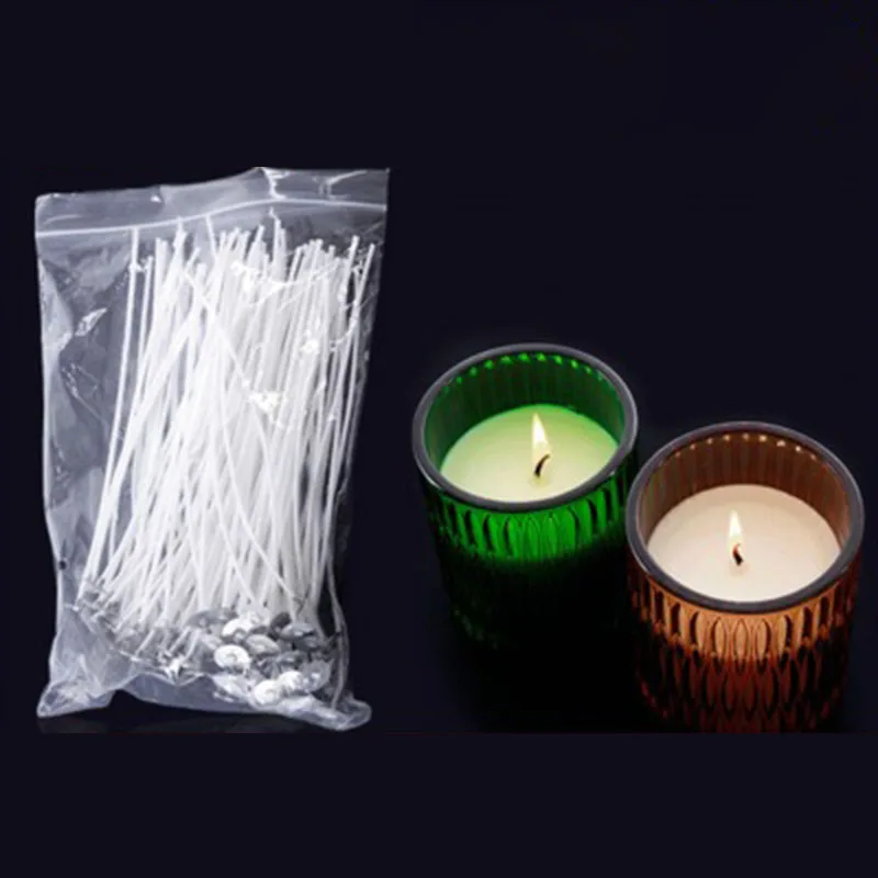 100Pcs/set Candle Wicks Smokeless Wax Pure Cotton Core DIY Candle Making For Birthday Christmas Party Supplies