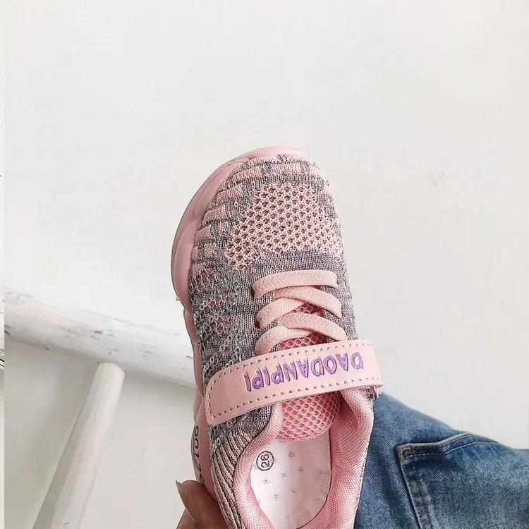 Г. Осенняя детская обувь женская обувь повседневная обувь на застежке-липучке, с закрытым круглым носком, на плоской нескользящей подошве из сетчатого материала