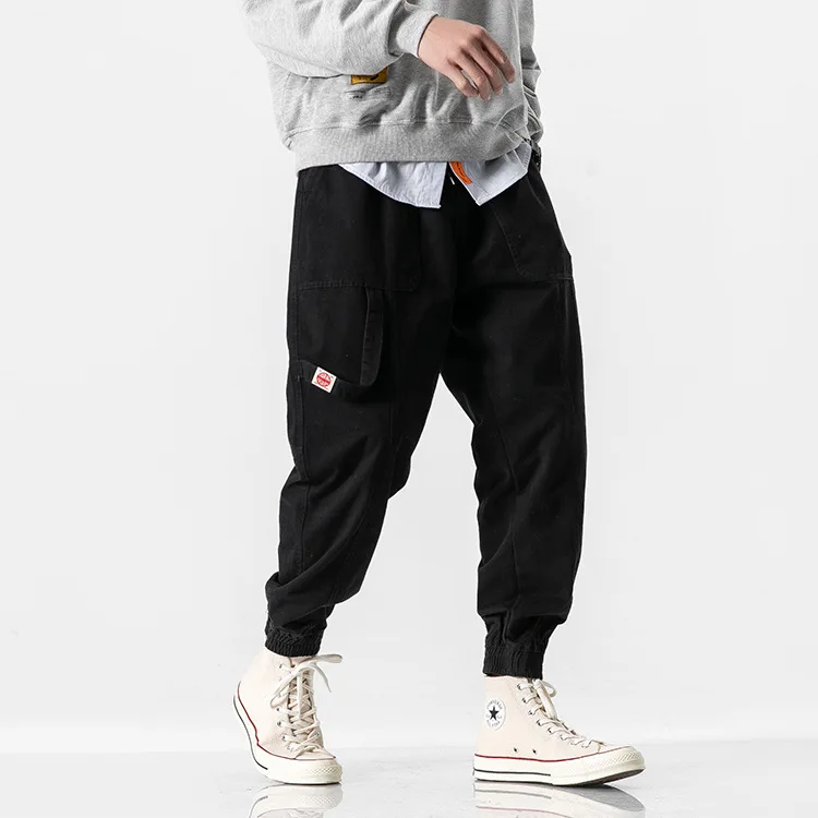 

Wu Airlines 2020 Pants Men's Korean-style Trend Autumn Spring Beam Leg Bib Overall Men's Popular Brand Loose-Fit INS Casual Trou