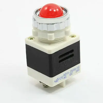 

Industrial AC DC 24V Red Indicator Lamp Abnormal Signal Pilot Light