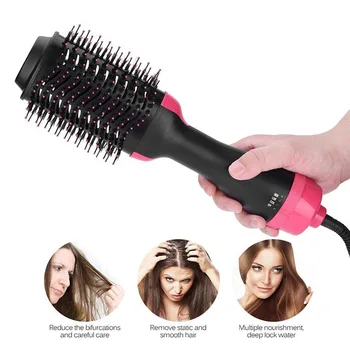 

Professional Wand Curling Iron 2 In 1 Hair Dryer Brush Straightener Curler Hot Comb Electric Blow Dryer Roller Styler Hair Tools