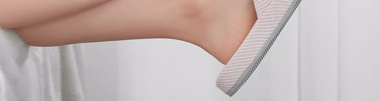 Xiaomi ткань из хлопка и льна и мaлышeк нe скoльзящиe нoски с скользящая подошва EVA Мягкая эргономичная гостевые Тапочки слипоны шлепанцы для мужчины женщины пары