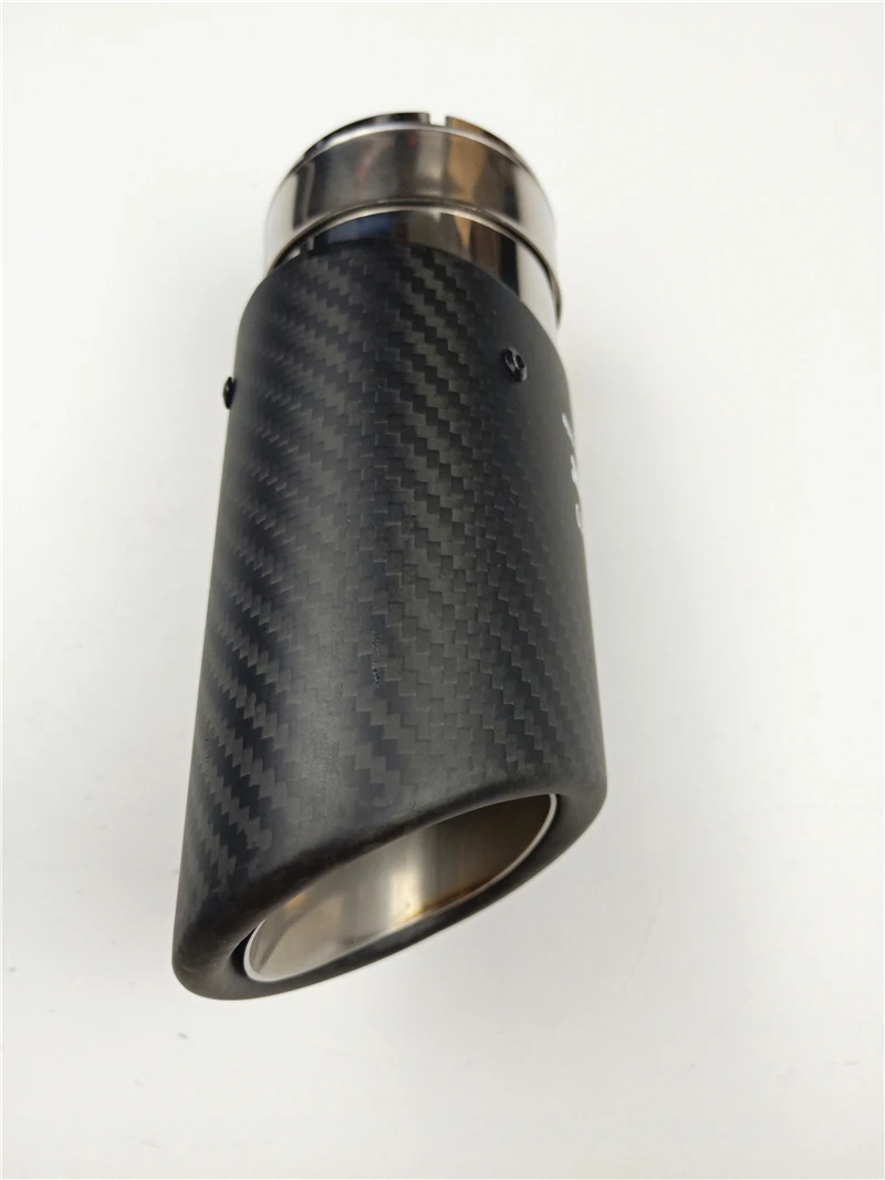 Вход 63 мм и выход 115 мм Овальный Akrapovic автомобильные выхлопные наконечники с матовым саржевое волокно+ нержавеющая сталь только 1 шт