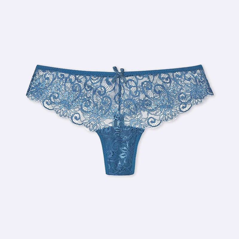 Blue Женские кружевные трусики, стринги, нижнее белье для женщин, стринги, сексуальные трусики, нижнее белье - Цвет: Blue