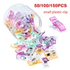 Clips de plástico para costura, Clips de seguridad para costura de ganchillo, Clips de colores surtidos, Clips de encuadernación de papel, 50/100/150 Uds. ► Foto 1/6