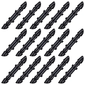 

150 Pieces Barbed Connectors Drip Irrigation Barbed Connectors, 1/4 Inch, Black