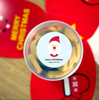 

600pcs/lot Santa Christmas Stickers gift Packaging box decoration Stickers