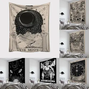 

Tarot Card Tapestry Wall Hanging Astrology Divination Bedspread Beach Mat hot