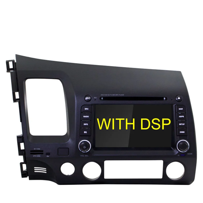 TOPBSNA Android 9,0 автомобильный dvd-плеер для HONDA CIVIC 2006-2011 wifi Мультимедиа gps навигация 2 Din автомагнитола Видео Стерео RDS ips - Цвет: WITH DSP
