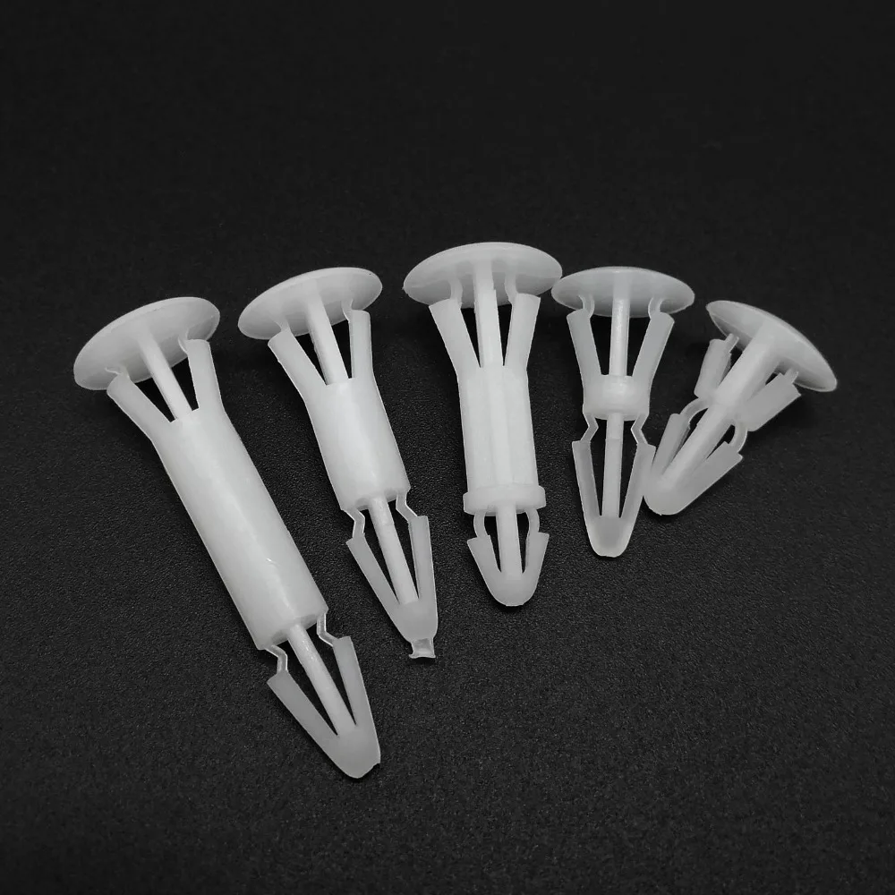 HZYUEGOU 50 Stück Nylon-Kunststoff-Abstandshalter, Nieten, umgekehrte Einsteckklammer, feste Halterung für Leiterplatten, für 3-4 4,5-5,5 mm Löcher – Detail 5