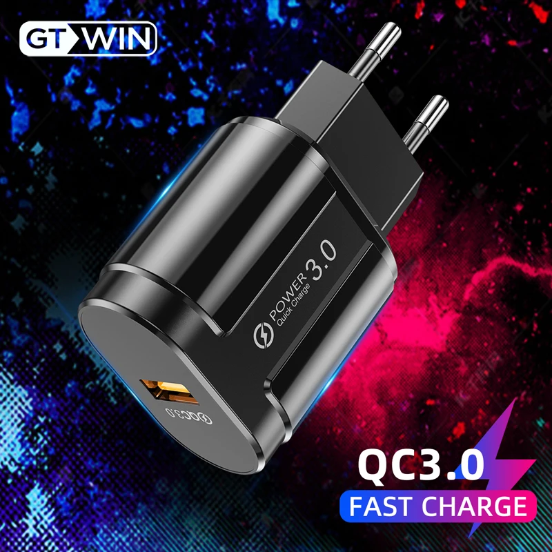 GTWIN 3A быстрое зарядное устройство USB зарядное устройство EU настенное зарядное устройство для мобильного телефона адаптер для iPhone 11 Pro QC3.0 Быстрая зарядка для samsung Xiaomi