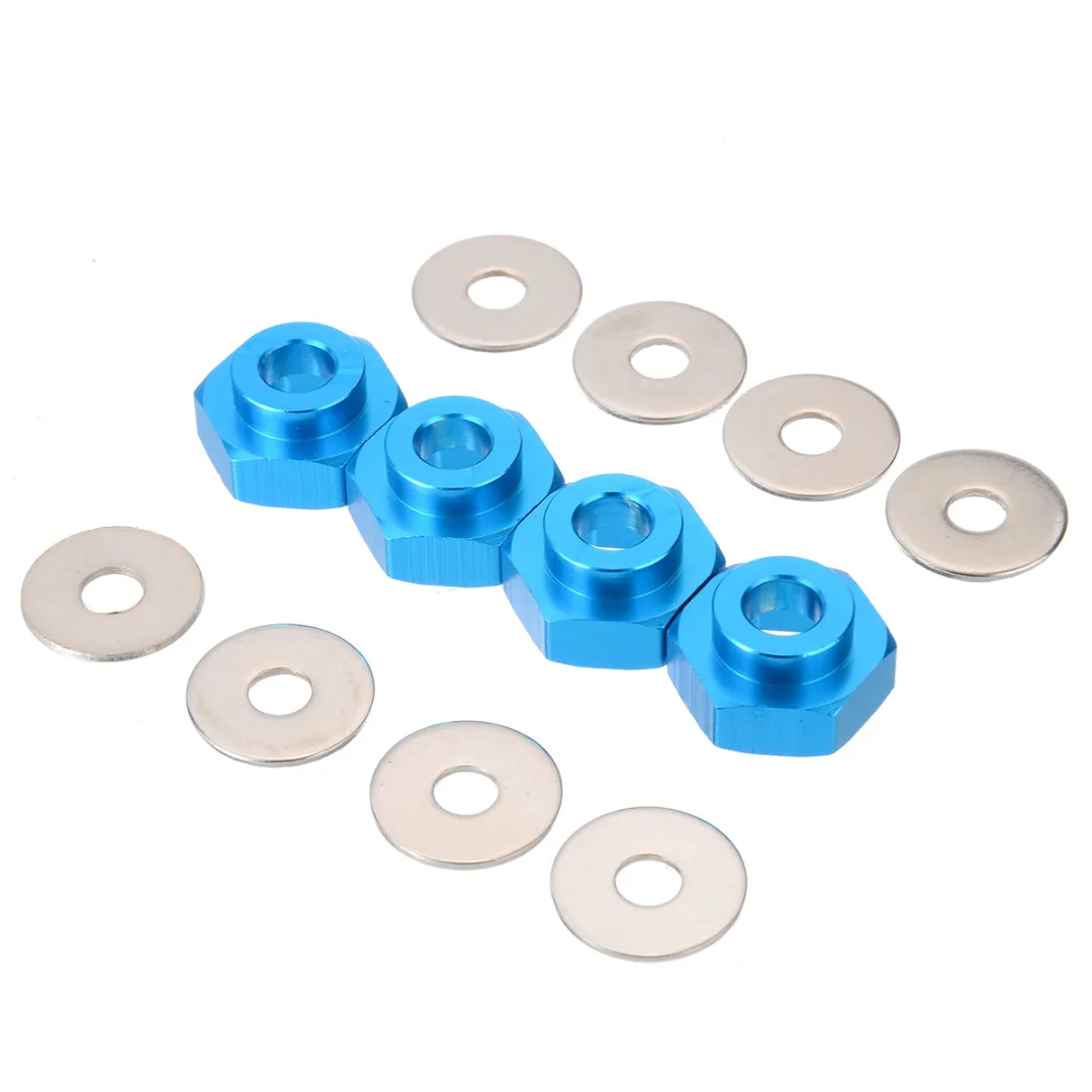 4Pcs/Set 12mm To 17mm Hex Wheel Adapter Extension 5mm For 1/10 1/8 RC Car Wheel Hex