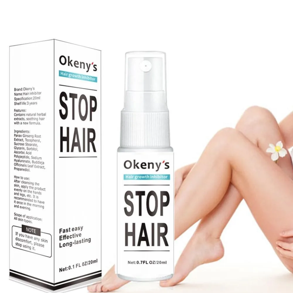 20ml Stop Hair Spray Hair Inhibitor Removal Serum Spray Beard Bikini Intimate Inhibitor Painless Hair Remover Oil YOU DESERVED