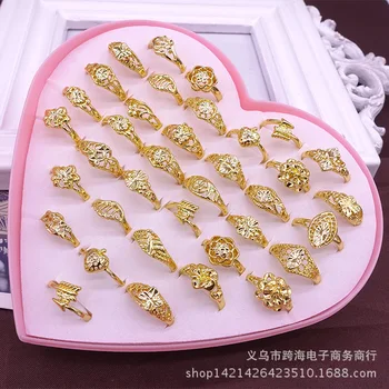

36 Pcs/lot fashion gold color classical women alloy ring lot wholesale