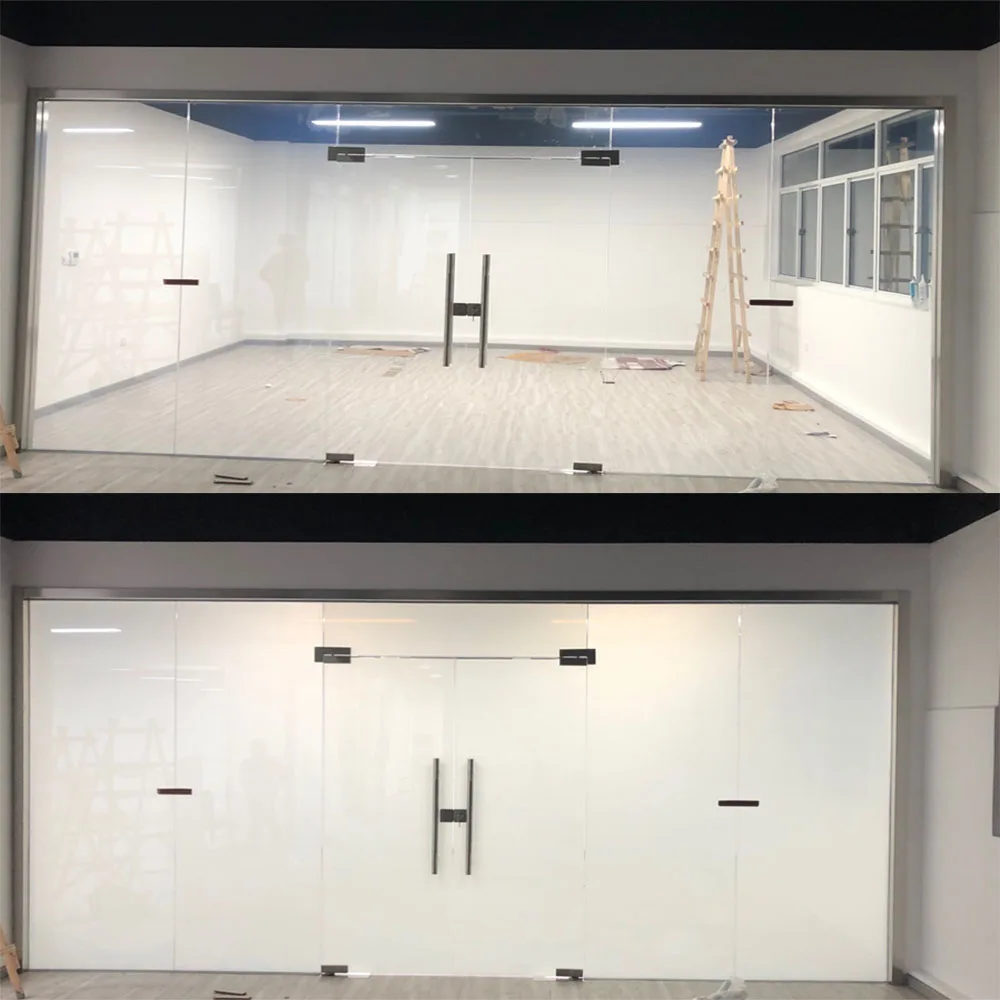 HOHOFILM 10cmx10cm Smart Film Building Window Glasses Smart Film PDLC Magic Switchable Transparent Color Film Sample 4