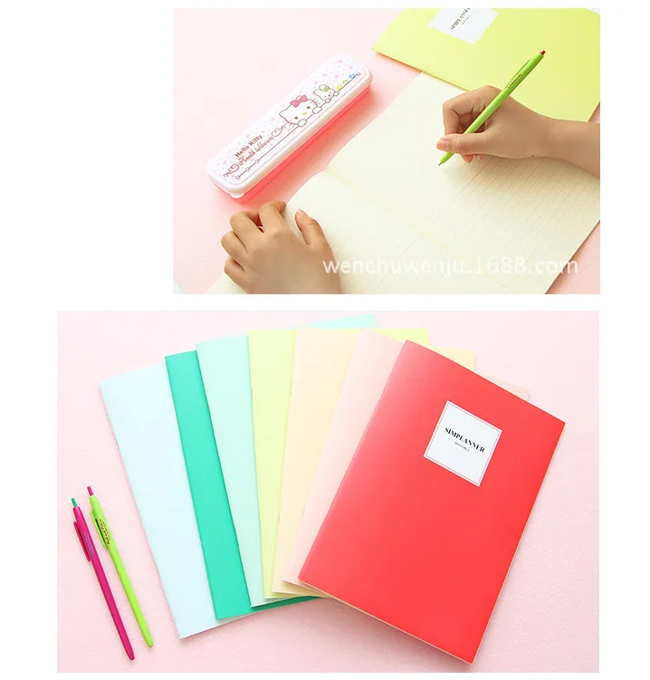 B5 светлая Обложка, тетрадь, дневник, лаконичные канцелярские принадлежности, офисные школьные принадлежности, подарок, случайный цвет