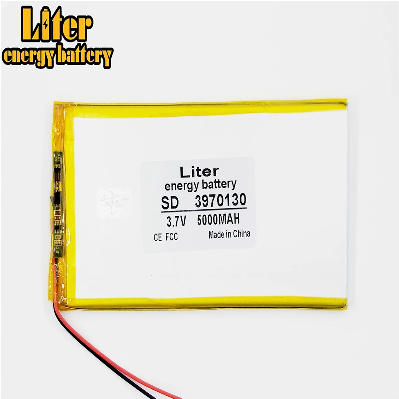 li-po Liter energy battery new quality 3.7V 5000mAh 3970130 Lithium Polymer li ion Rechargeable Battery | Электроника