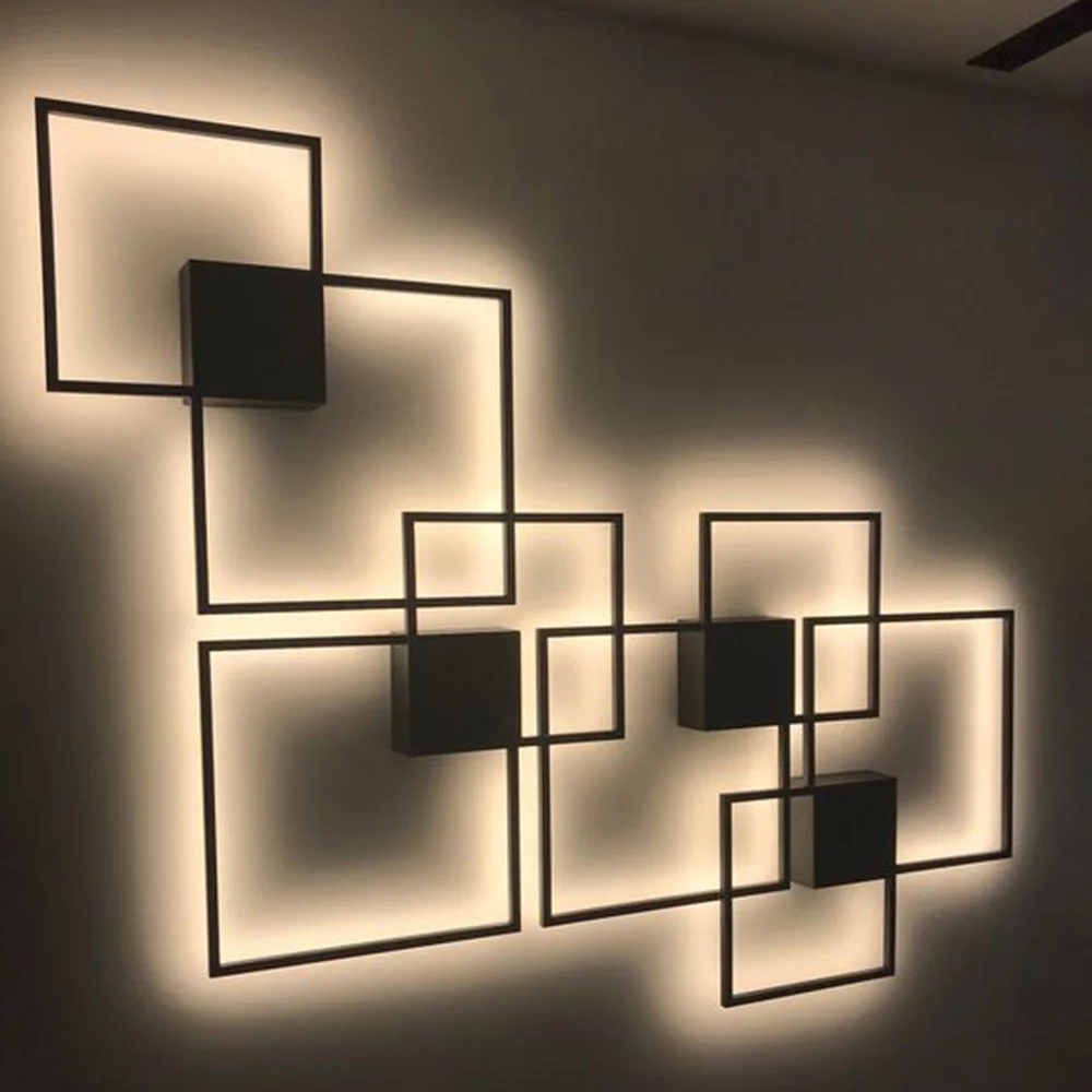 Zerouno Indoor LED Wall Lamp Living Room Decor Wall Light Home Lighting Fixture Loft Stair Light Round Square 20W 24W Wandlamp