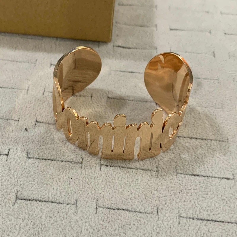 

Personalized Custom Name Bracelet for Her Name Bracelet Customized Keepsake Bracelets Gold Silver Stainless Steel Bracelets