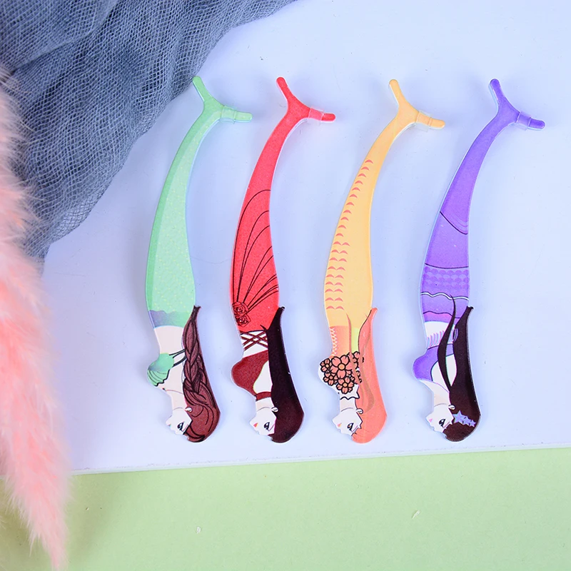 1PC Clip Makeup Tool False Eyelash Clip Mermaid Pattern Eyelash Curler Tongs Auxiliary Lash Lift Pads Handle