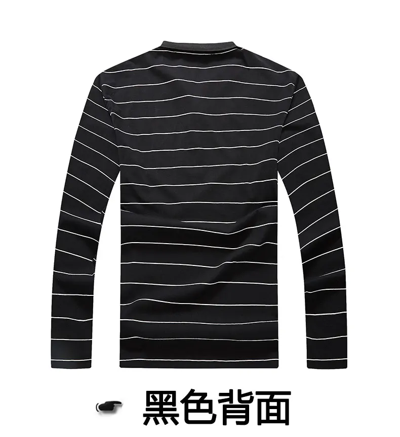 8XL 7XL 6XL новая хлопковая футболка для мужчин печать лацканы полоса Повседневная футболка с длинным рукавом Мужская хлопковая футболка Slim Fit большой размер