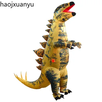 

Christmas Inflatable Stegosaurus T rex Cosplay Costume Dinosaur Mascot Adult Fancy Party Dress Halloween Costumes Purim Gift