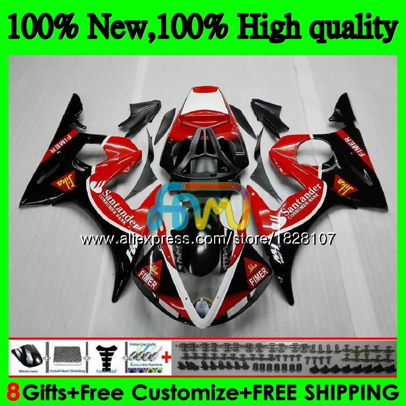 No. 1 Корпус для YAMAHA YZF600 YZF R6 600CC YZFR6 03 04 05 51BS. 20 YZF 600 R 6 03-05 YZF-600 YZF-R6 2003 2004 2005 обтекателя Сантандер - Цвет: No. 1