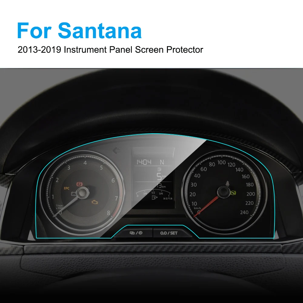 

For Volkswagen VW Santana Interior Car Instrument Panel Screen Protector Dashboard Membrane Protective TPU Film Car Accessories