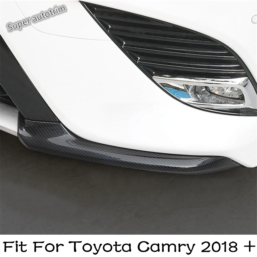 

Front Bumper Corner Protection Strip Cover Trim Fit For Toyota Camry 2018 - 2021 ABS Chrome / Carbon Fiber Accessories Exterior