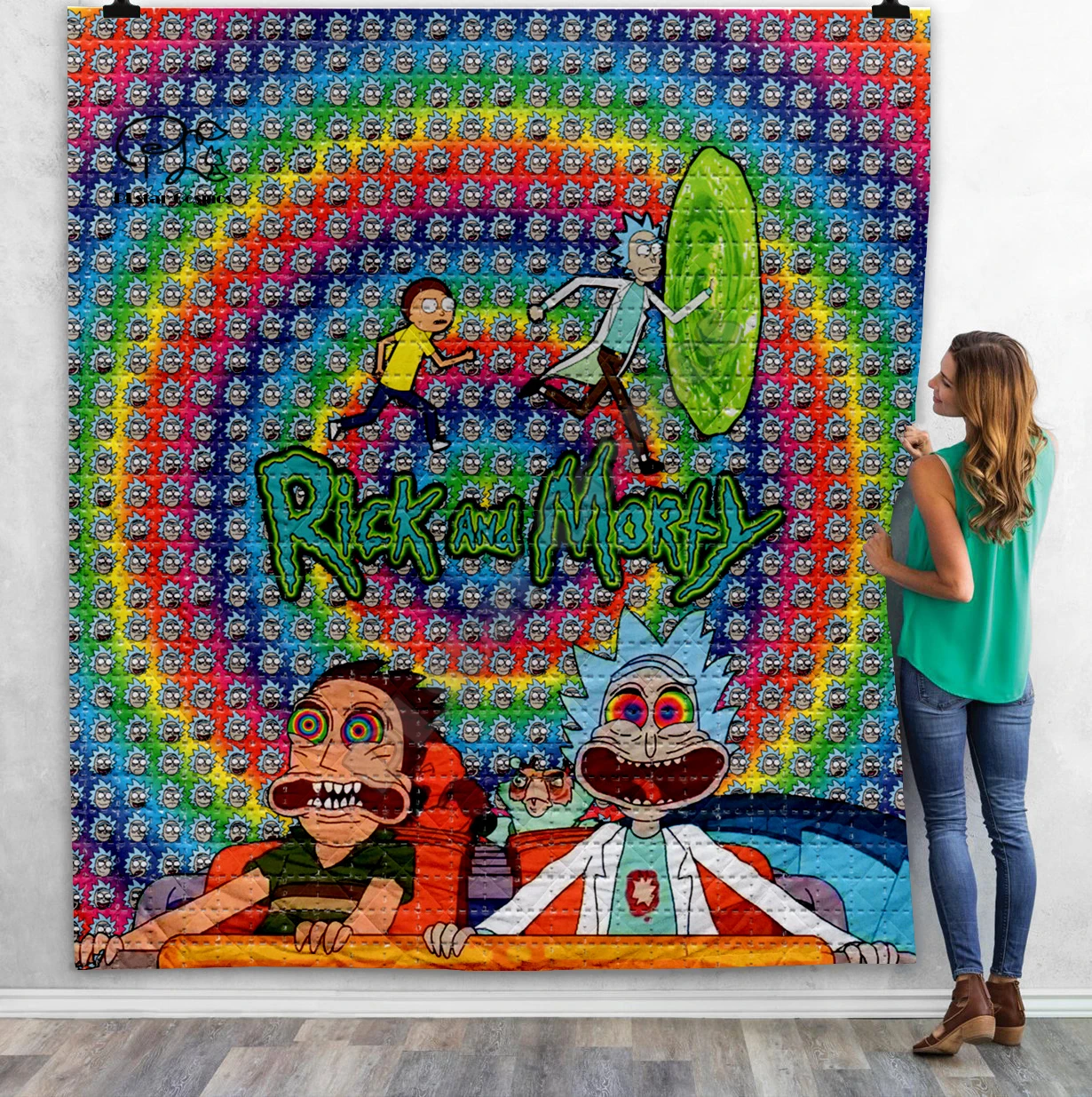 Забавное 3D одеяло Rick and Morty с рисунком для детей, взрослые постельные принадлежности, мягкое теплое тонкое одеяло с хлопковым одеялом-2