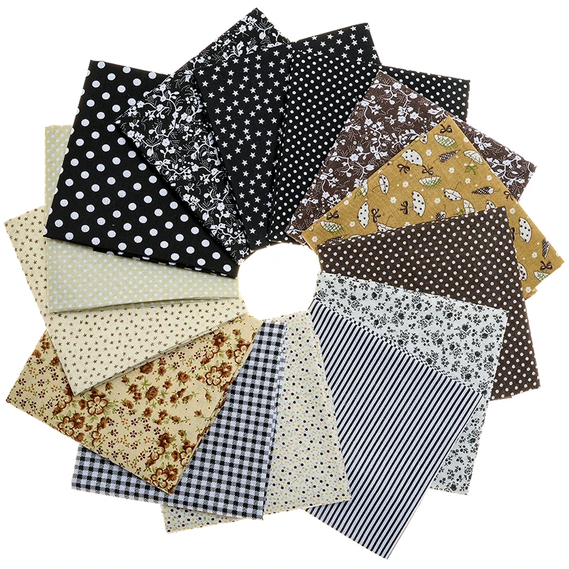 

Pattern fabrics, 14-color mixed-color printed cotton fabric cloth set, 50CMX50CM100% cotton handmade DIY fabric,