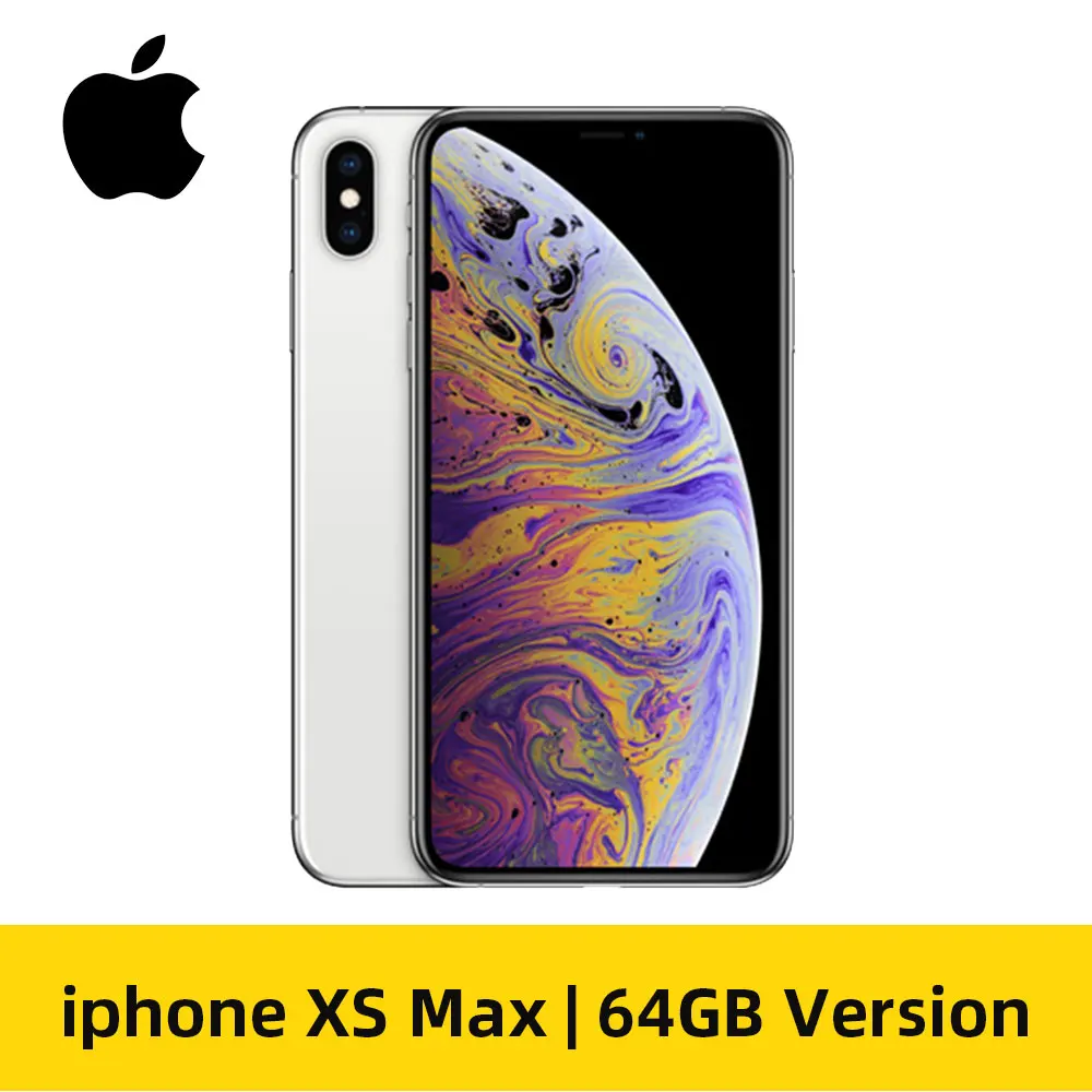 64GB Silver Разблокированный Apple iPhone XS Max 6,5 дюймовый смартфон A12 на весь экран(б/у 95 - Цвет: 64GB Silver