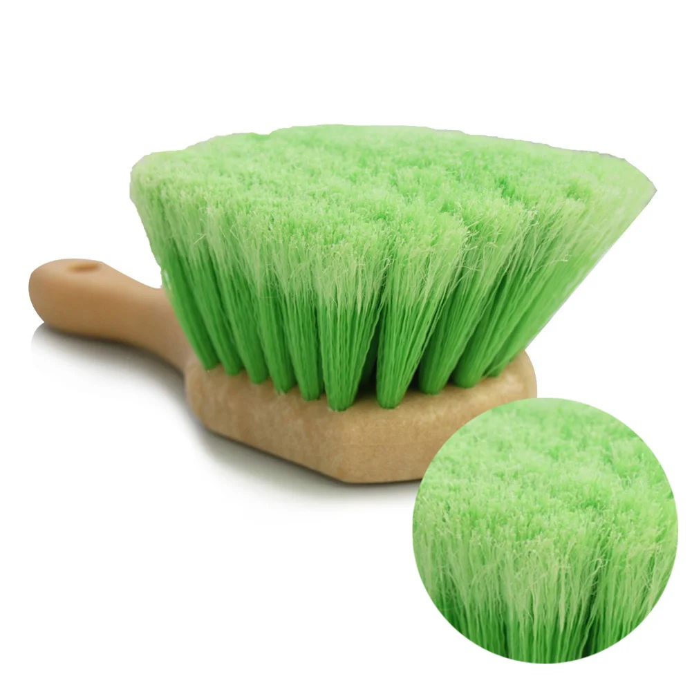 Upholstery Detailing Exterior Short Handle Wheel Tire Body Brush Polish For Auto Car Cleaning Brush Interior Floorliner Carpet