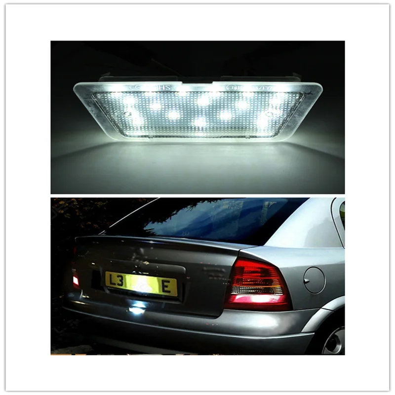 High Quality 18LED Rear License Number Plate White LED Light E-mark Fits Vauxhall Opel Astra G MK4 -gee Car accessories - Цена: 268,77 - 916,92 руб.